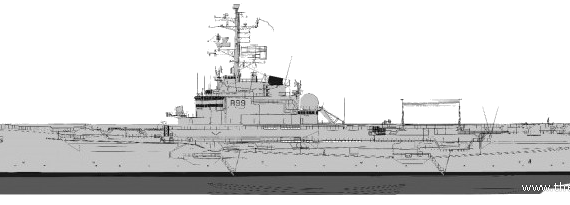 Корабль NMF Foch R99 [Light Carrier] - чертежи, габариты, рисунки